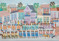 Garry Dorsainvil Artista haitiano Scena di strada di CAP-Haïtien