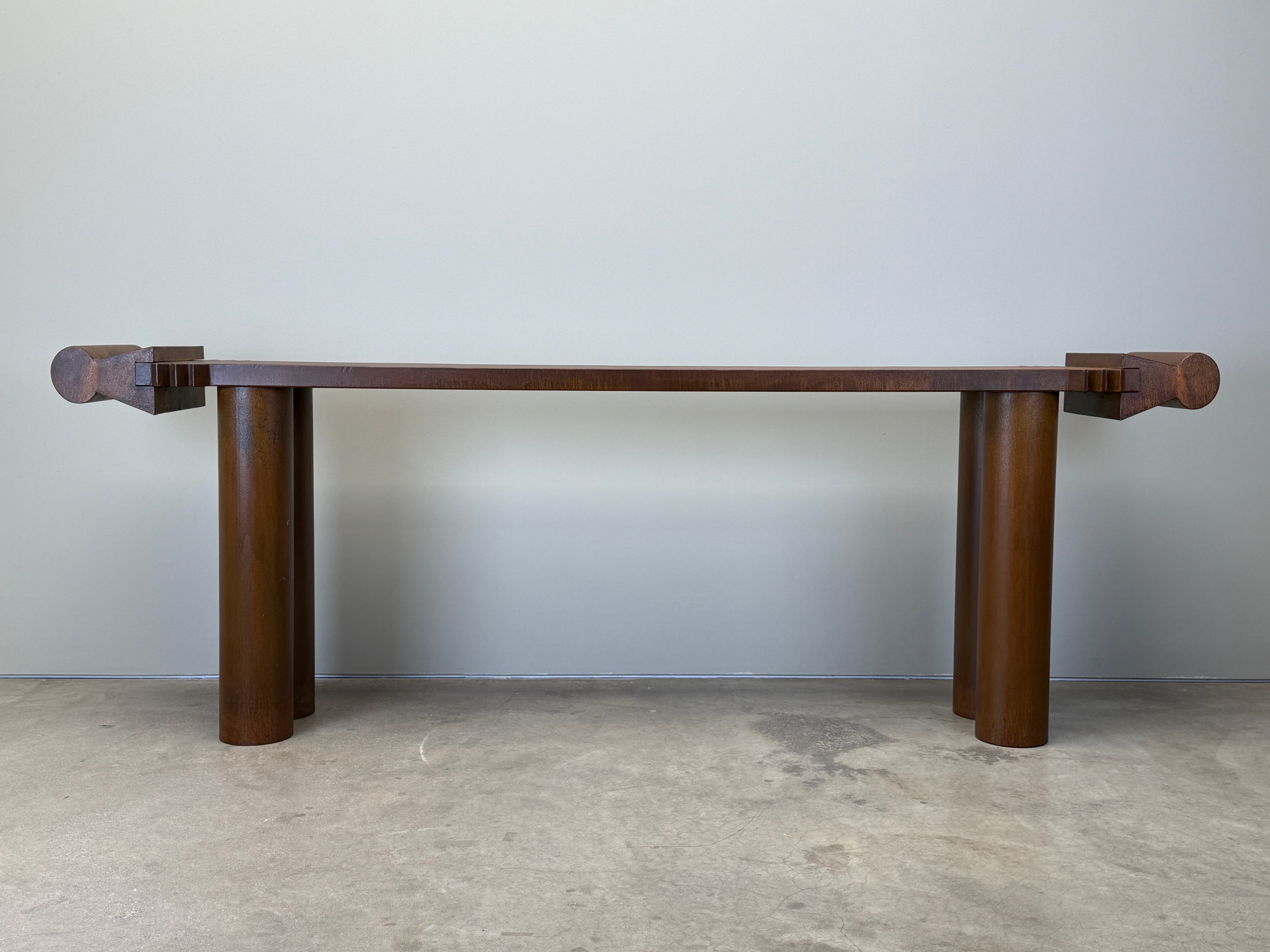 Garry Knox Bennett Steel Console Table, 2007 In Good Condition For Sale In Dallas, TX