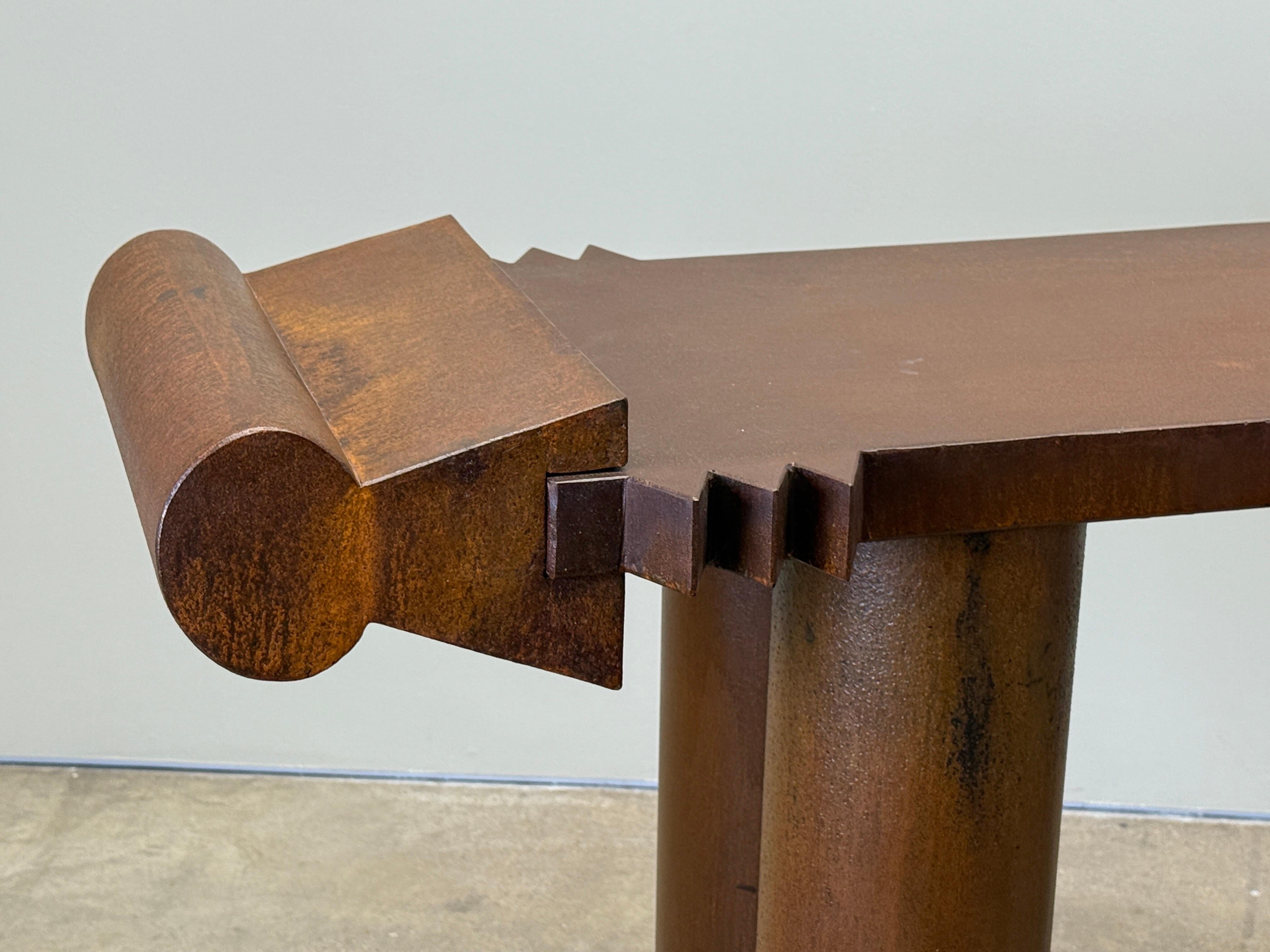 Contemporary Garry Knox Bennett Steel Console Table, 2007 For Sale