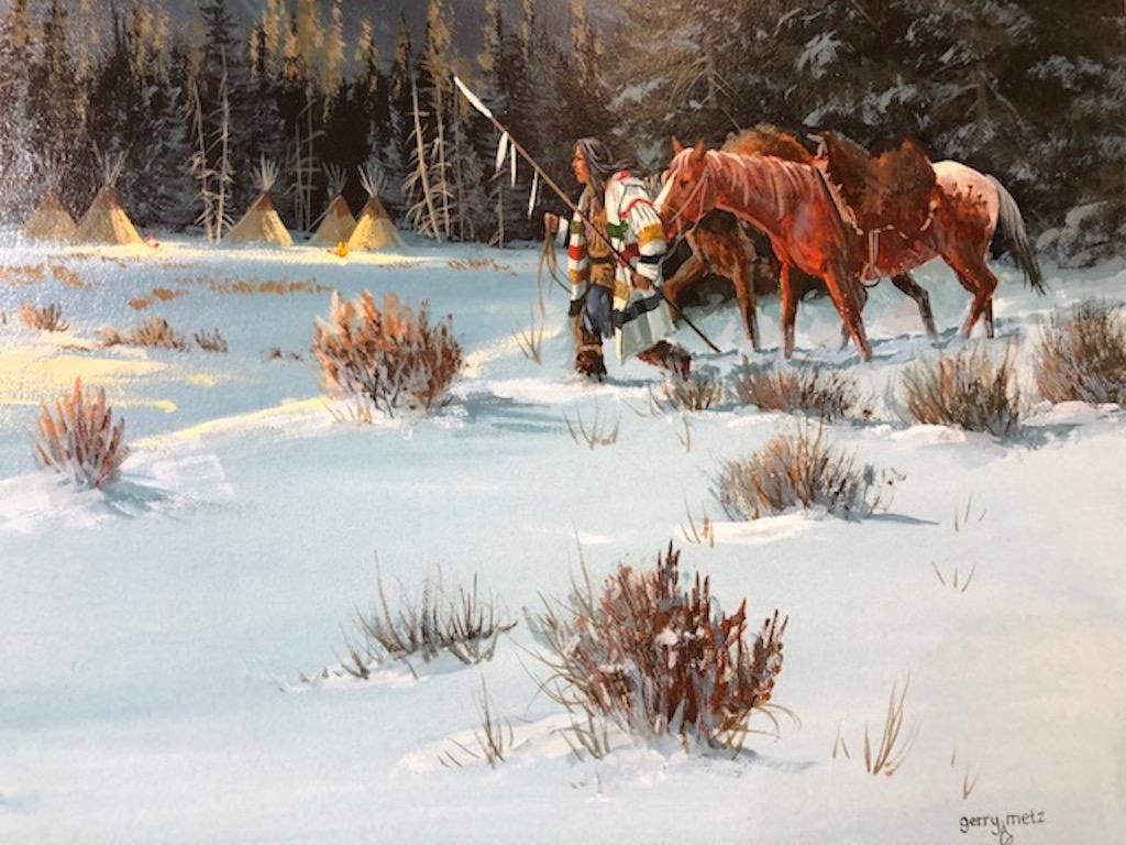 Teton Snow - Other Art Style Painting by Garry Metz