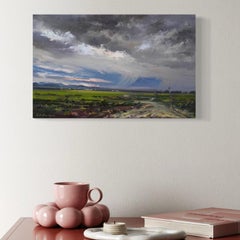 After Rain Landscape Original oil Painting, Ready to Hang