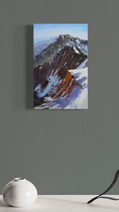 Bird View Landscape Original oil Painting, Ready to Hang