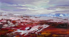 Early Spring Landscape Original oil Painting, Ready to Hang