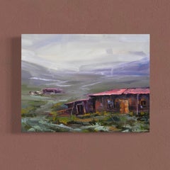 Farm Landscape Original oil Painting, Ready to Hang