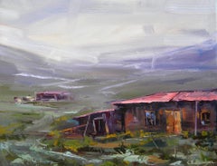 Farm Landscape Original oil Painting, Ready to Hang