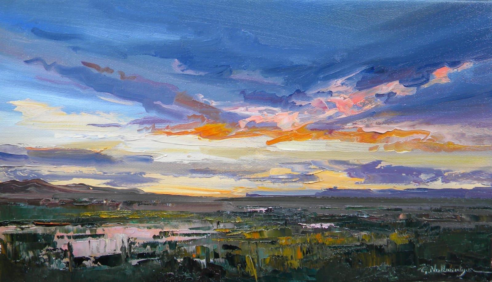 Pond Landscape Impressionism Original oil Painting, Ready to Hang