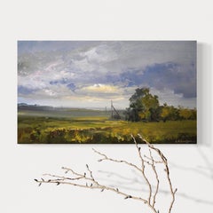 Summer Colors Landscape Original oil Painting, Ready to Hang