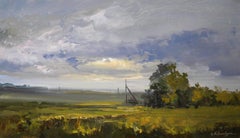 Summer Colors Landscape Original oil Painting, Ready to Hang