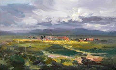 Summer Landscape Original oil Painting, Ready to Hang