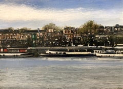 Chelsea Embankment II original City Landscape miniature painting