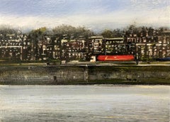 Chelsea Embankment III original City Landscape miniature painting