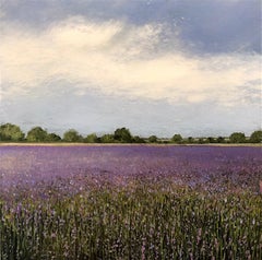 Lavender Fields Forever original landscape miniature painting