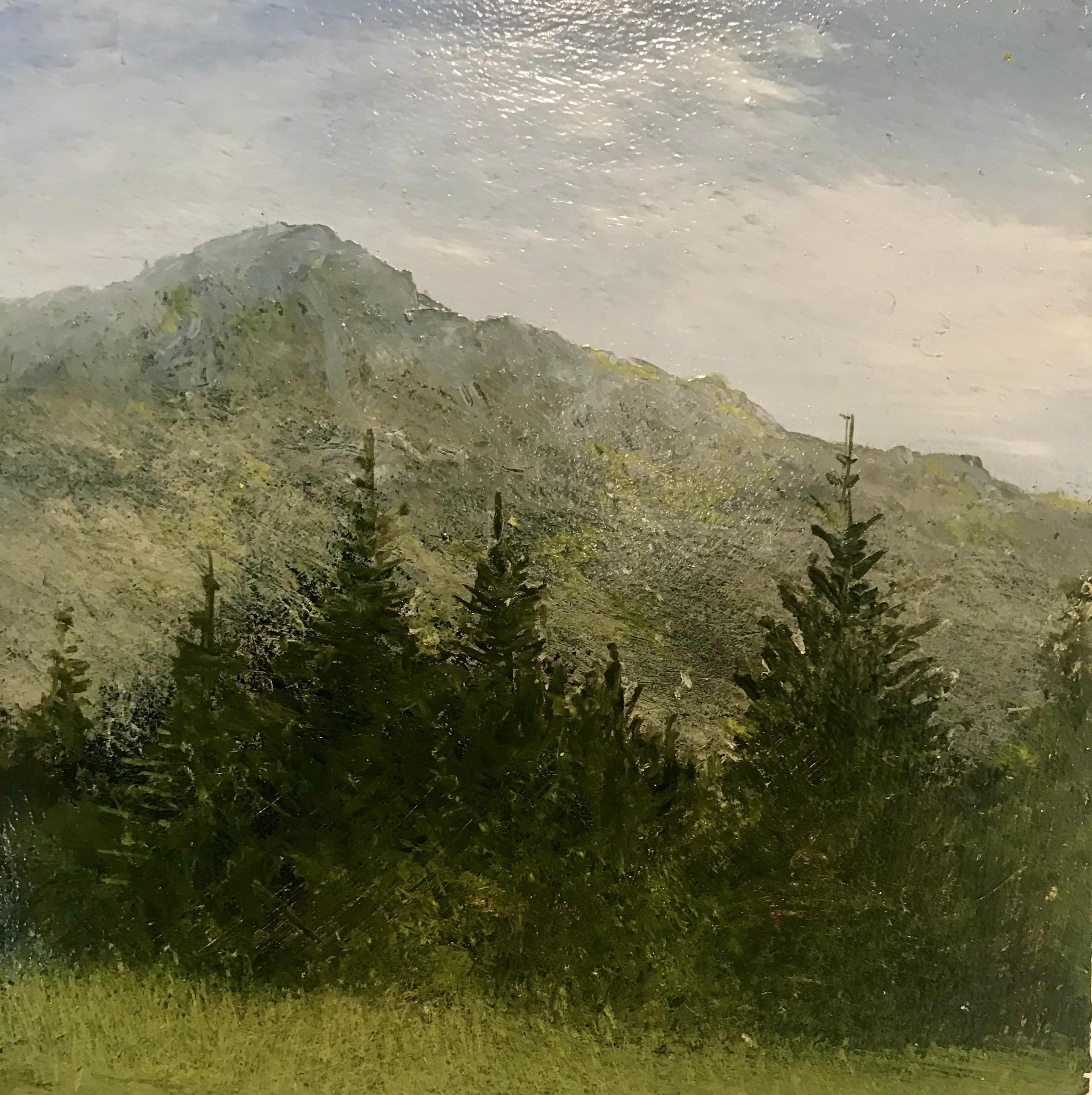 Garry Raymond - Pereira Landscape Painting - Misty Pines original landscape paintings