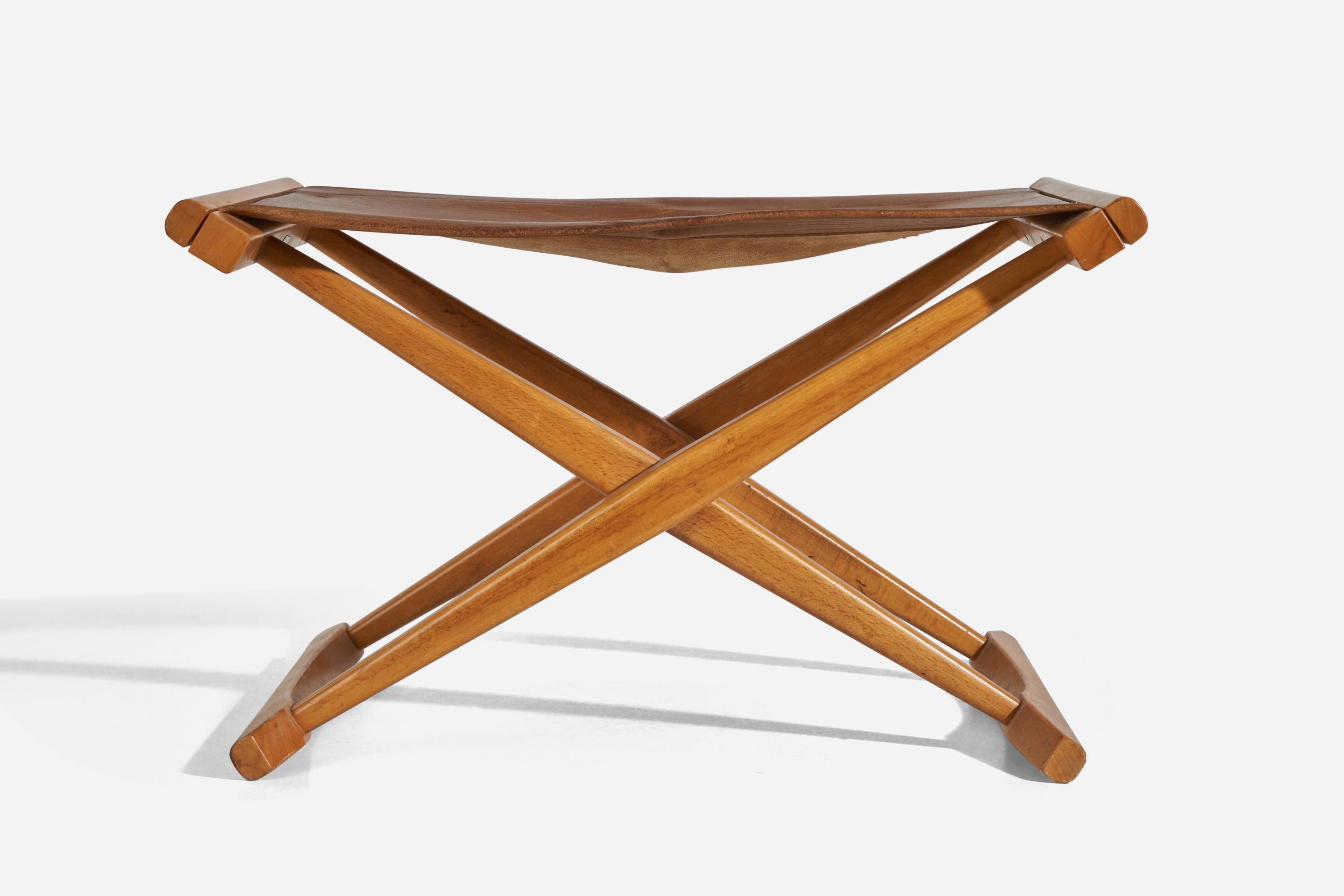 leather foldable stool