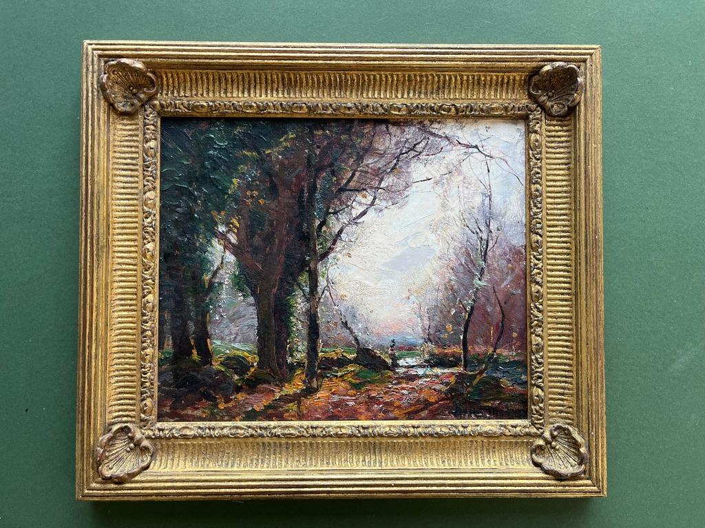 Garstin Cox, Impressionist painting of Cornwall woods in the Fall, Autumn colour For Sale 11