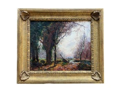 Garstin Cox, Pintura impresionista de los bosques de Cornualles en otoño, Color otoñal