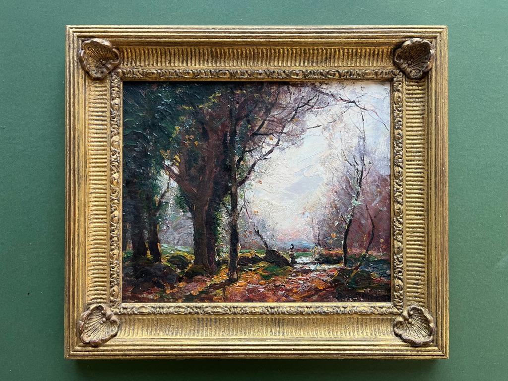 Garstin Cox, Impressionist painting of Cornwall woods in the Fall, Autumn colour For Sale 2