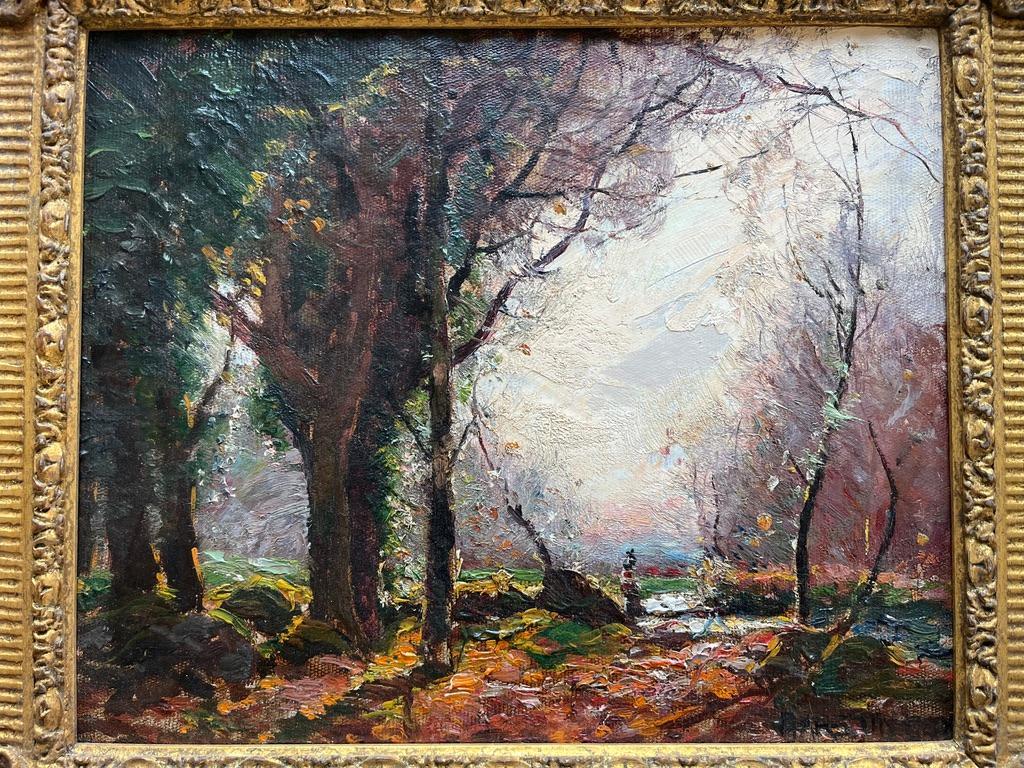 Garstin Cox, peinture impressionniste des bois de Cornouailles à l'automne, couleur automne en vente 3