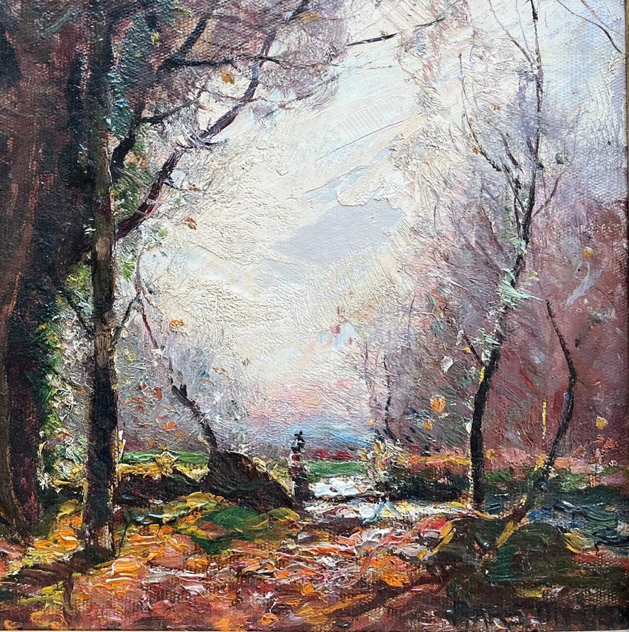 Garstin Cox, Impressionist painting of Cornwall woods in the Fall, Autumn colour For Sale 5