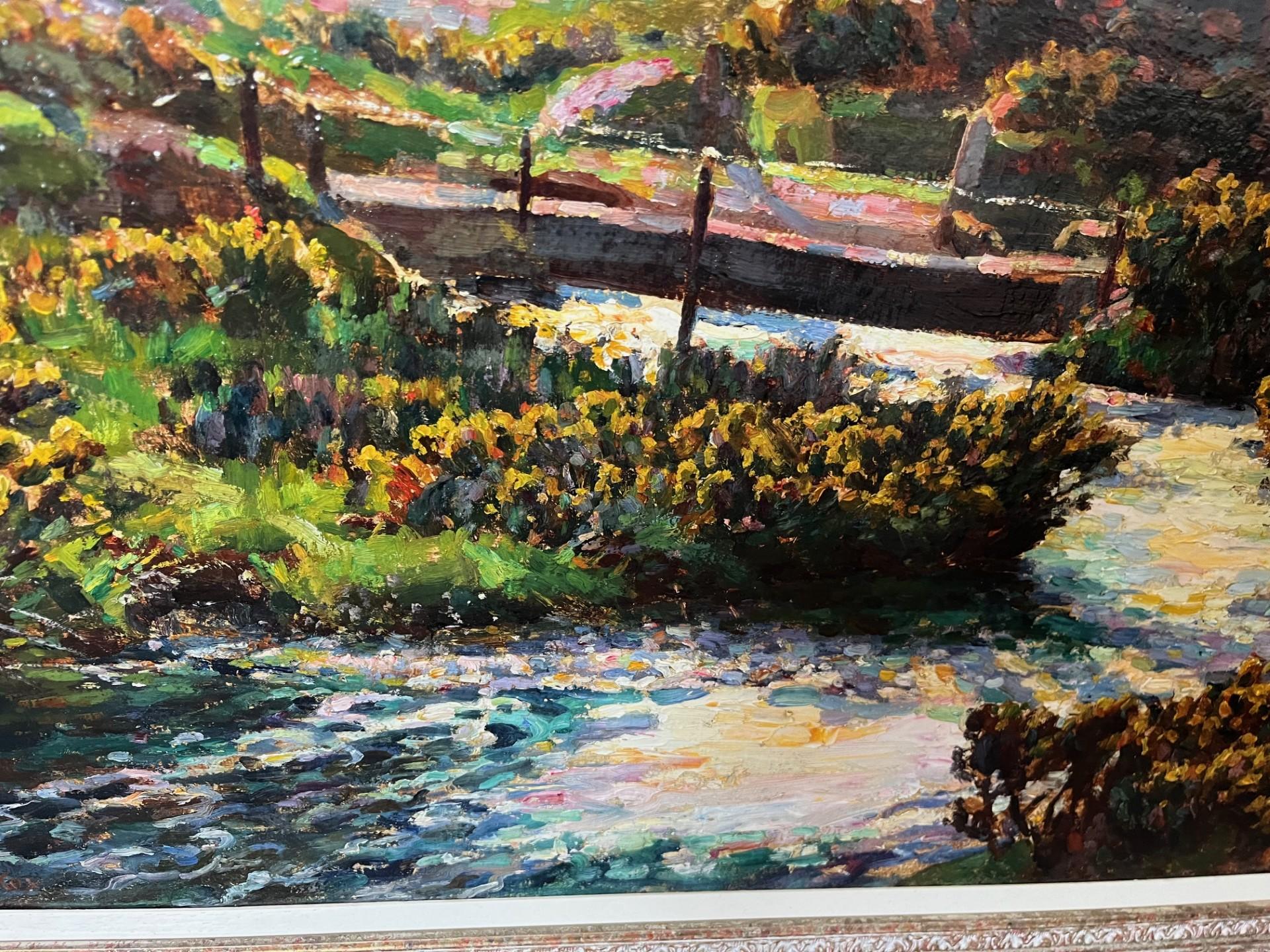 Impressionist Landscape Oil of Roseworthy Valley, Cornwall St Ives School - Post-Impressionist Painting by Garstin Cox