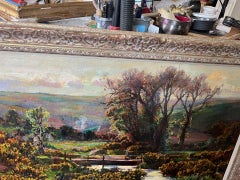 Impressionist Landscape Oil of Roseworthy Valley, Cornwall St Ives School