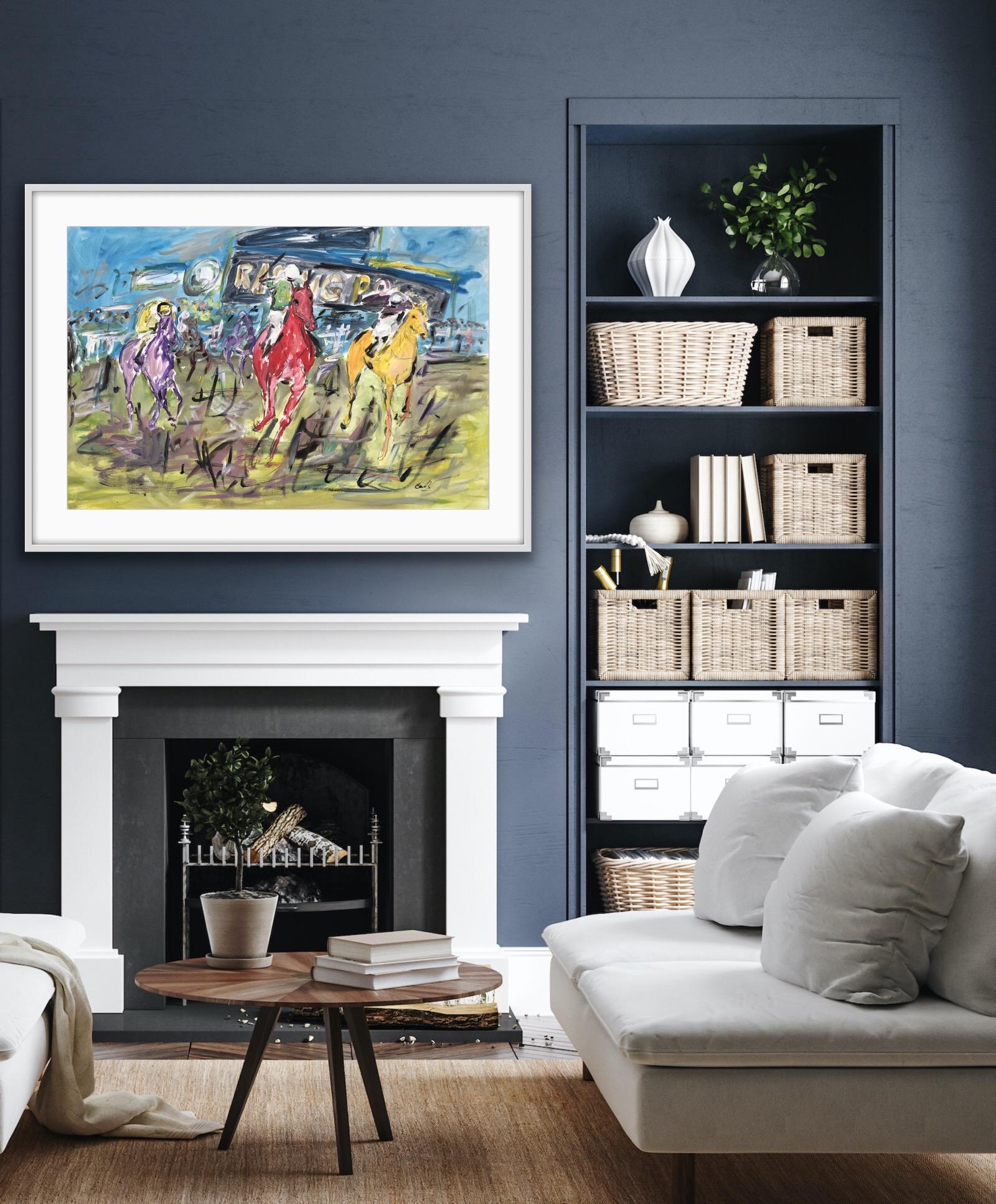 Cheltenham Races, Horse Racing Art, Animal Art, Paintings of the Races For Sale 7