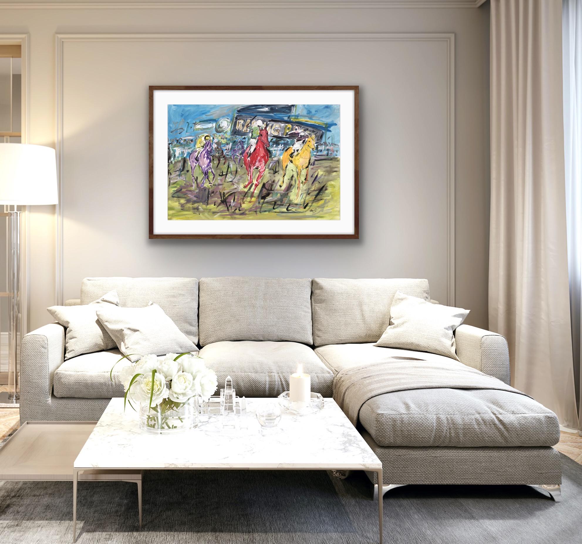 Cheltenham Races, Horse Racing Art, Animal Art, Paintings of the Races For Sale 8