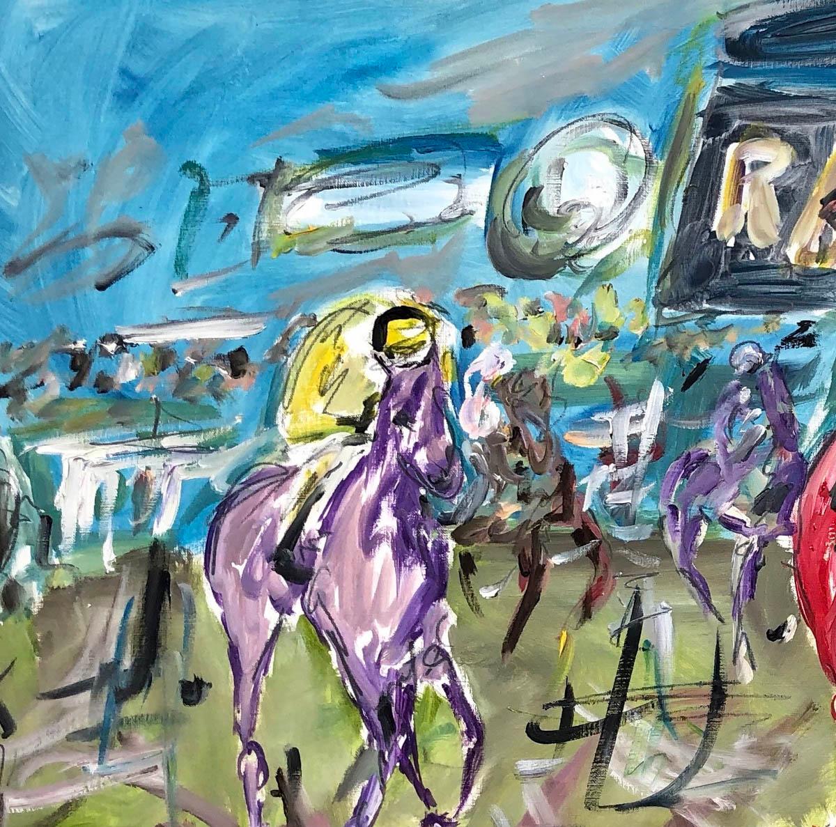 Cheltenham Races, Horse Racing Art, Animal Art, Paintings of the Races en vente 5