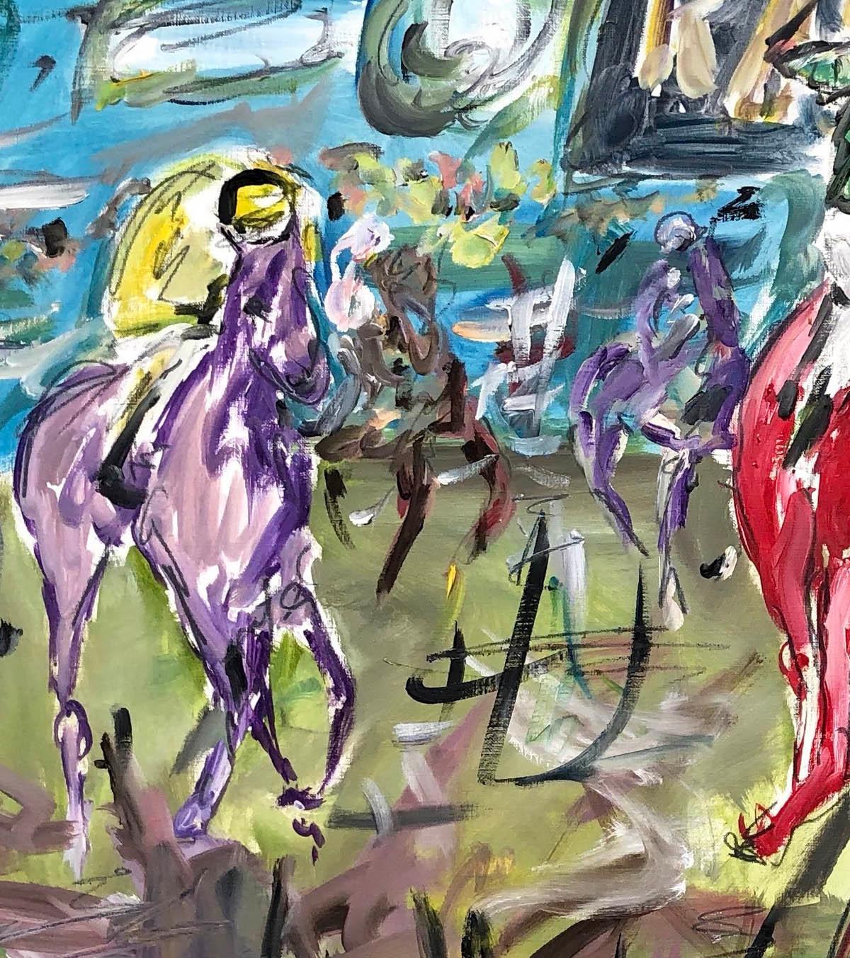 Cheltenham Races, Horse Racing Art, Animal Art, Paintings of the Races For Sale 6