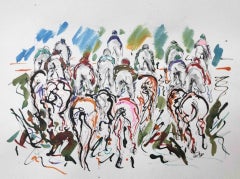 Garth Bayley, Riding High, Contemporary Art, Horse Racing Art, Affordable Art