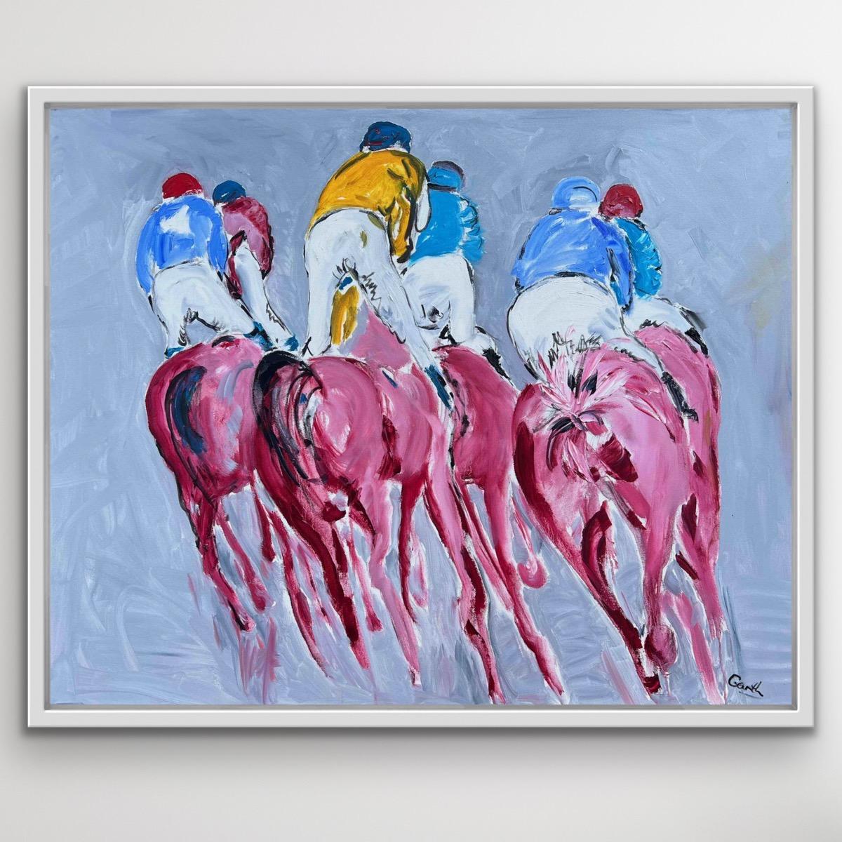 Red Rumps -Horses Racing an original painting by Garth Bayley. Oil on Canvas There they go into the distance, a convivial bunch. Affordable art. Horses Capturing the Heart of Moments
Garth Bayley is available at Wychwood Art online and in our