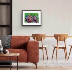 Scratch My Back, Original painting, Horse Racing Art, Animal, sports art, Colour