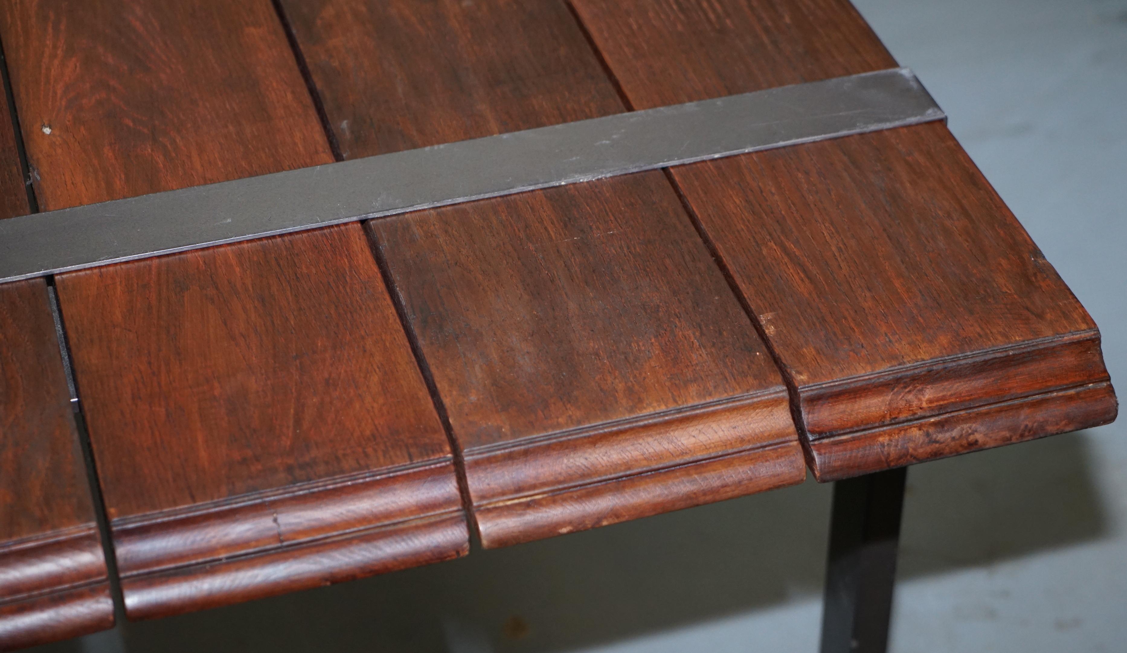 Garth Roberts Raw Dining Table Zanotta 7090 Adjustable Planks & Design For Sale 11