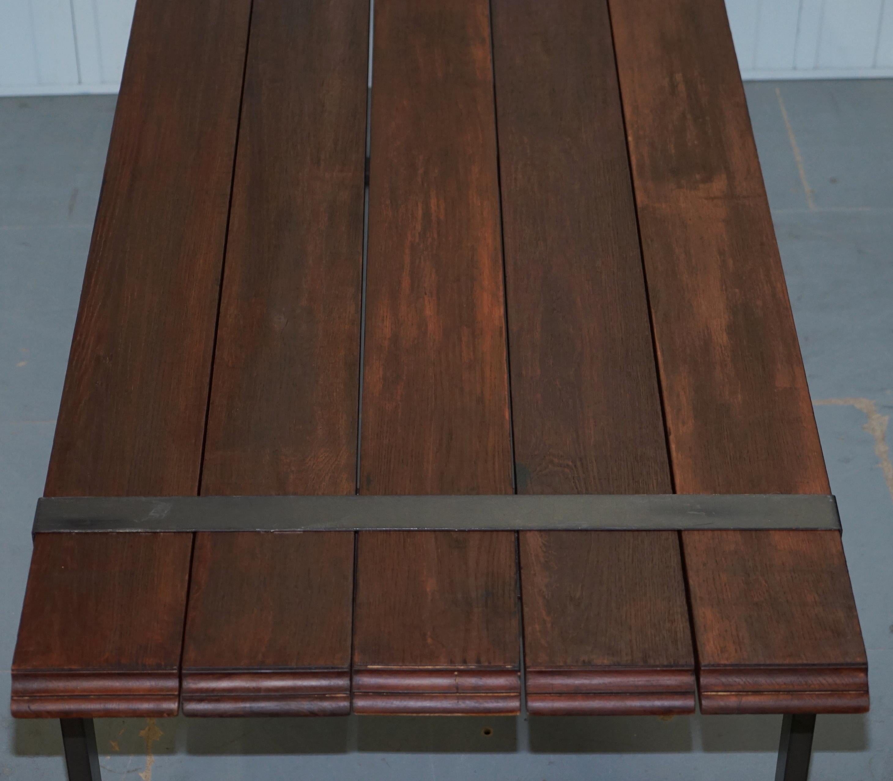 Modern Garth Roberts Raw Dining Table Zanotta 7090 Adjustable Planks & Design For Sale