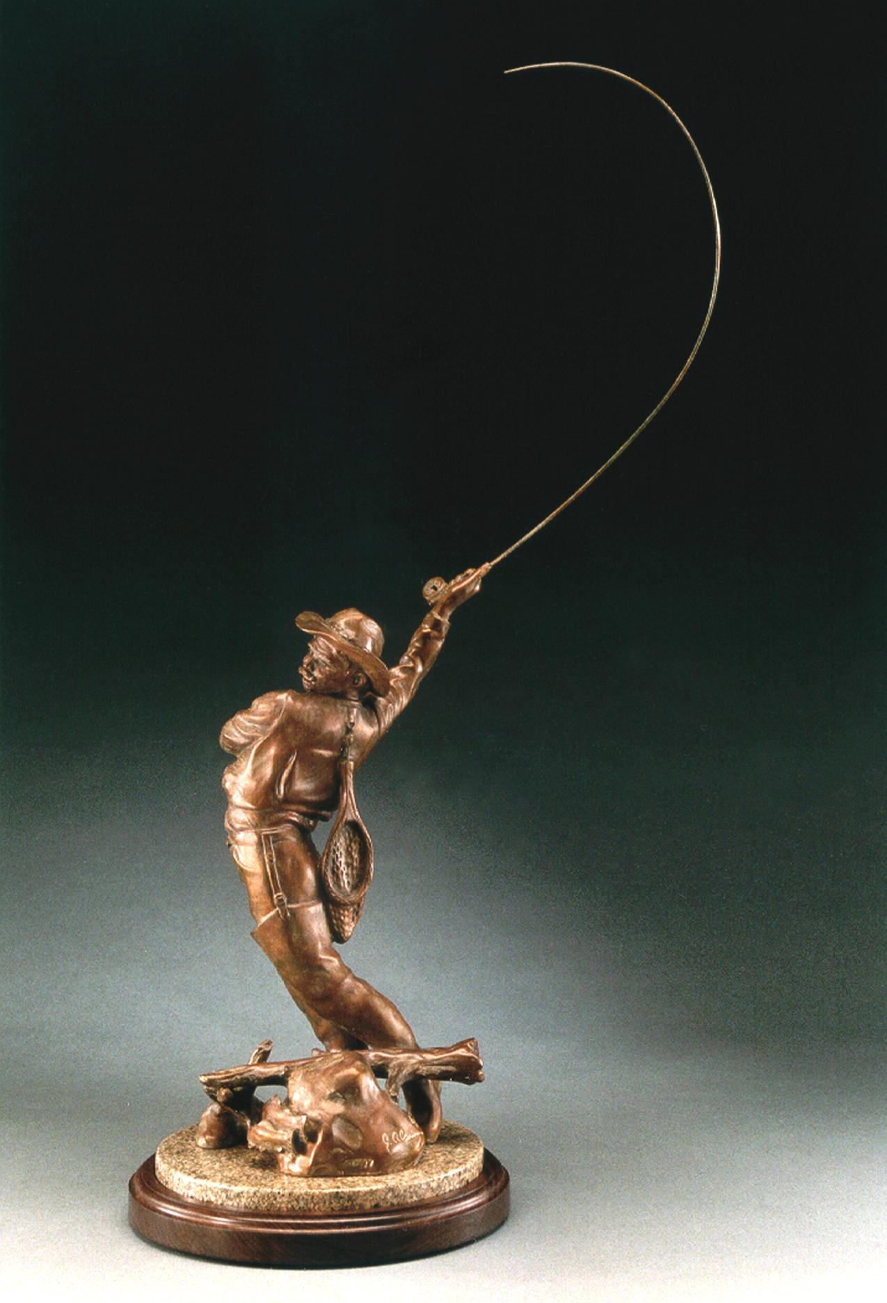 Figurative Sculpture Gary Alsum - Hit and Run (Atteler et courir)