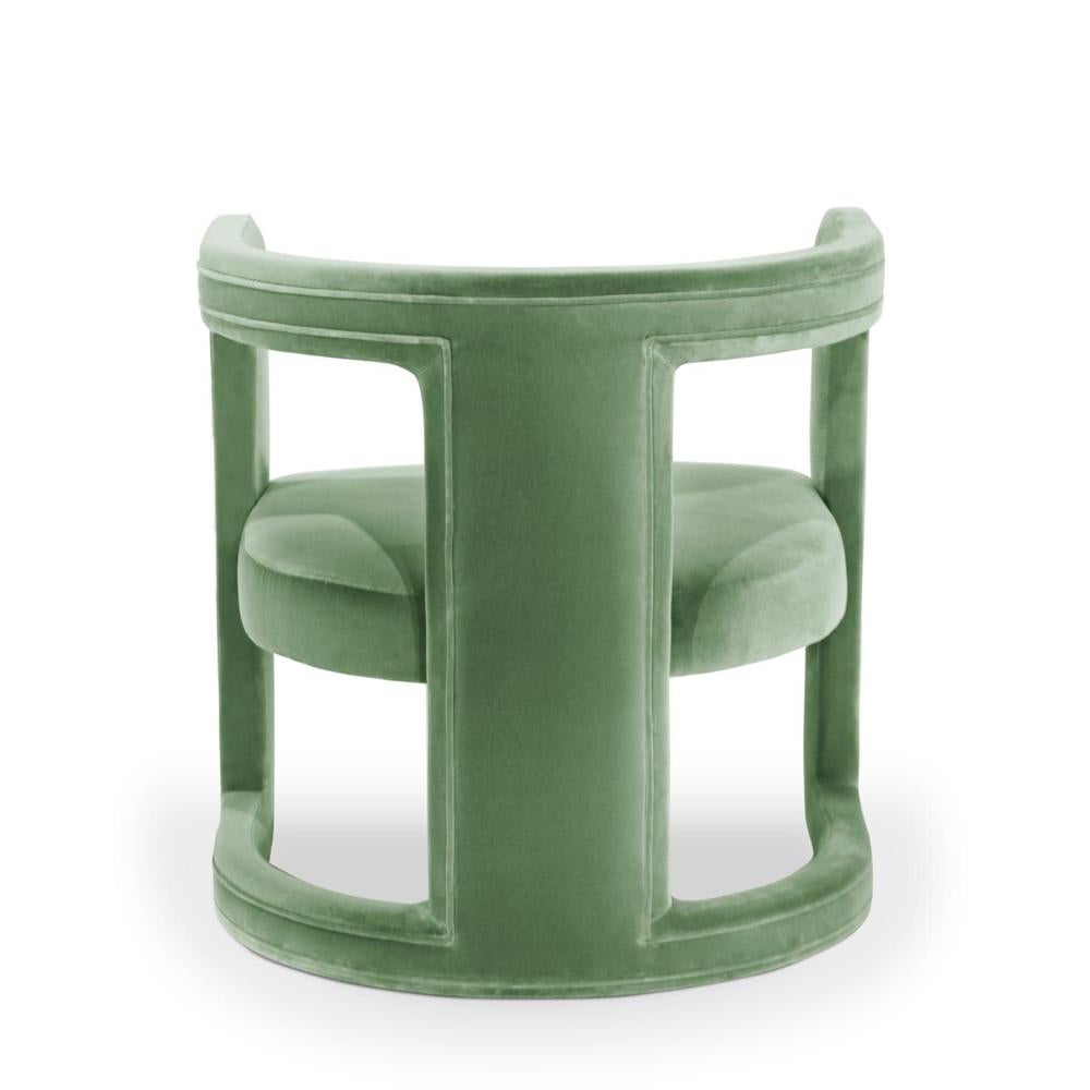 light green velvet chair