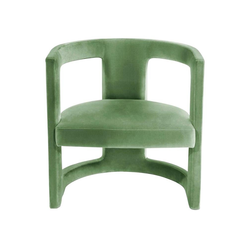 Gary Armchair with Light Green Velvet