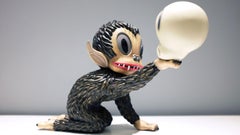 GARY BASEMAN: Ahwroo - Hand painted sculpture. Surrealism, lowbrow art, pop art