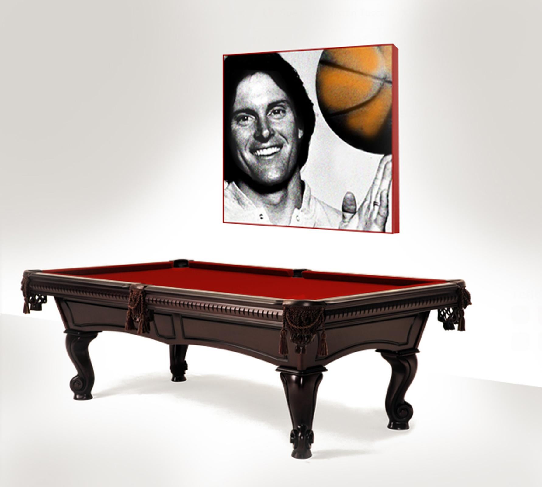 Bruce Jenner with Basketball 1 (this is a large canvas; see smaller sizes below) - Photograph by Gary Bernstein