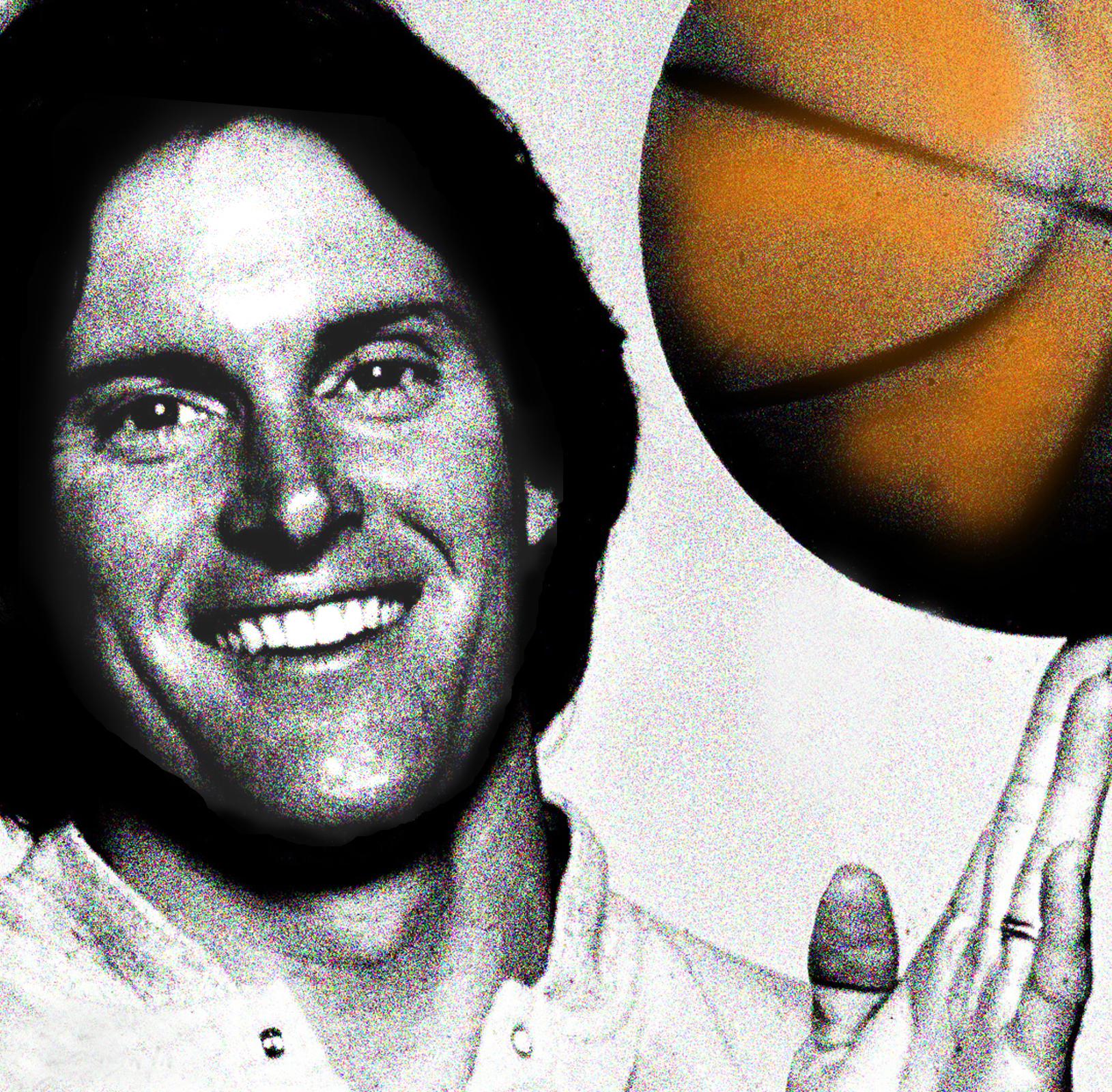 Gary Bernstein Portrait Photograph - Bruce Jenner with Basketball 1 (this is a large canvas; see smaller sizes below)