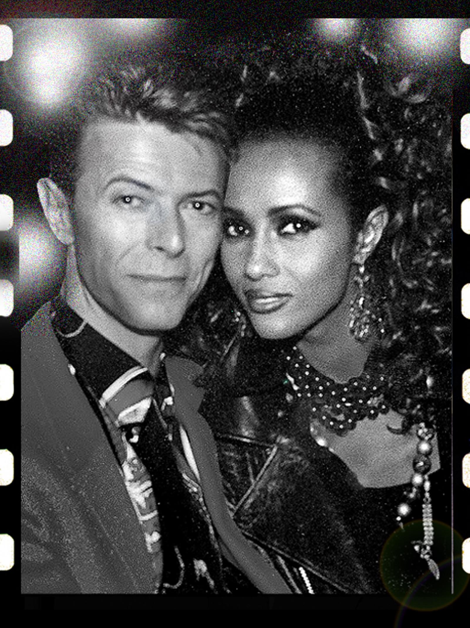 Gary Bernstein Portrait Photograph - David Bowie and Iman (this is a large canvas print; see below for smaller sizes)