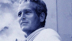 Paul Newman 1 Blue (this is a large print on canvas; see smaller sizes below)