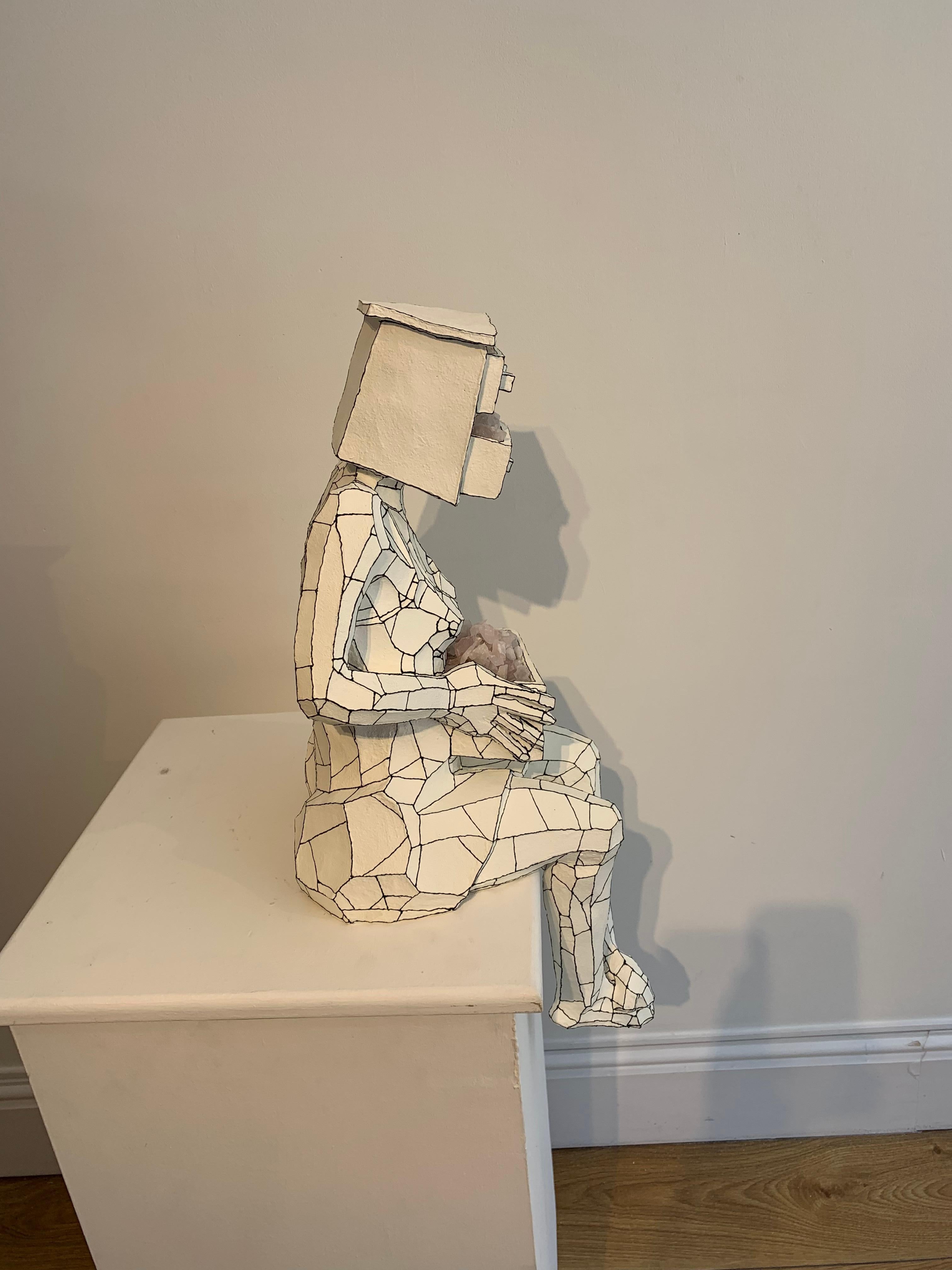 Woman with Drawers by Gary Betts, resin. 66cm high, 25cm wide, 39cm deep.  

Gary Betts is an English Sculptor, based in West London, currently working on a barge on the Thames. He first discovered his talent for ceramics and sculpture at school, so