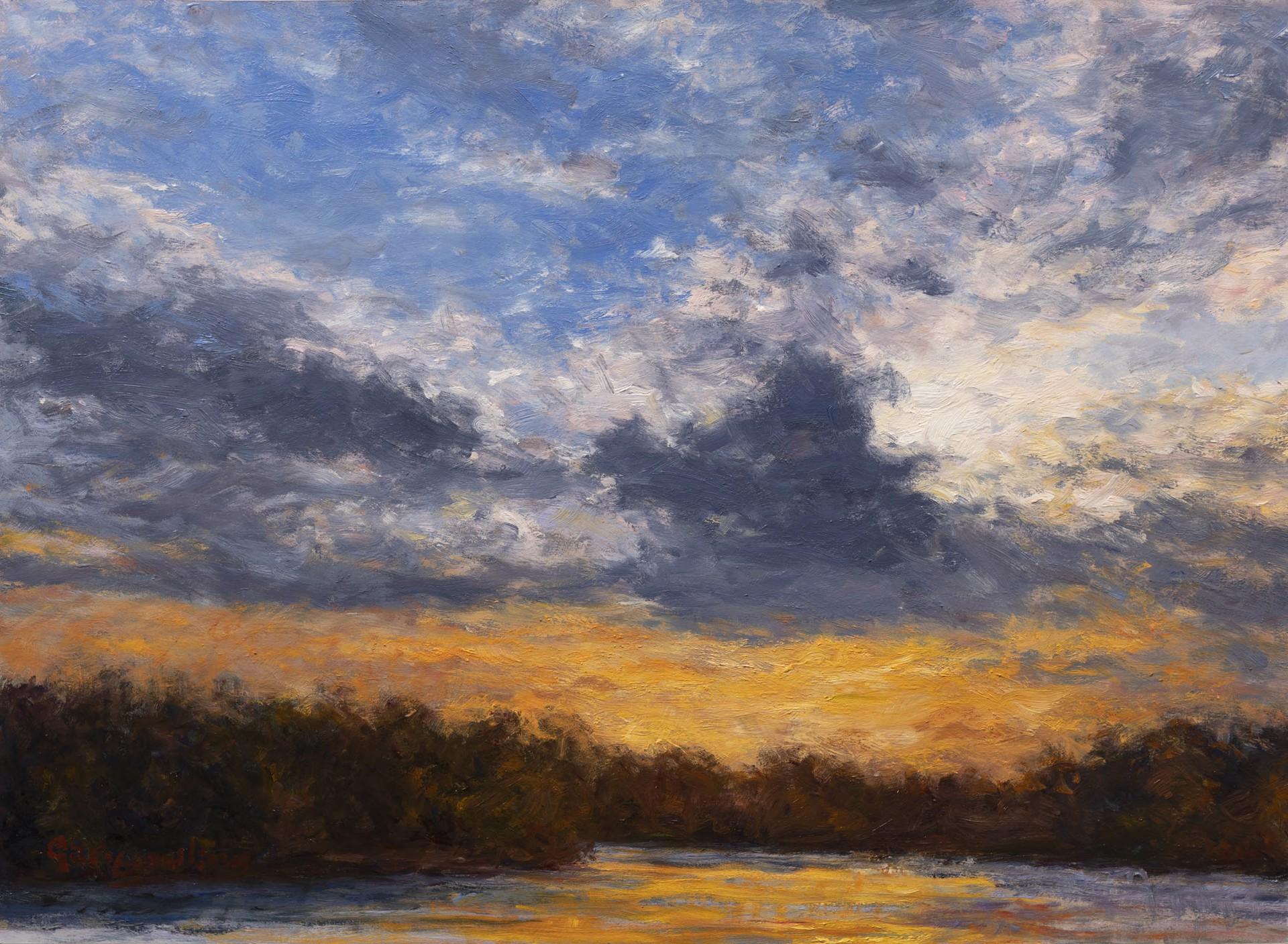 Landscape Painting Gary Bowling - Étude : 21 avril 2022