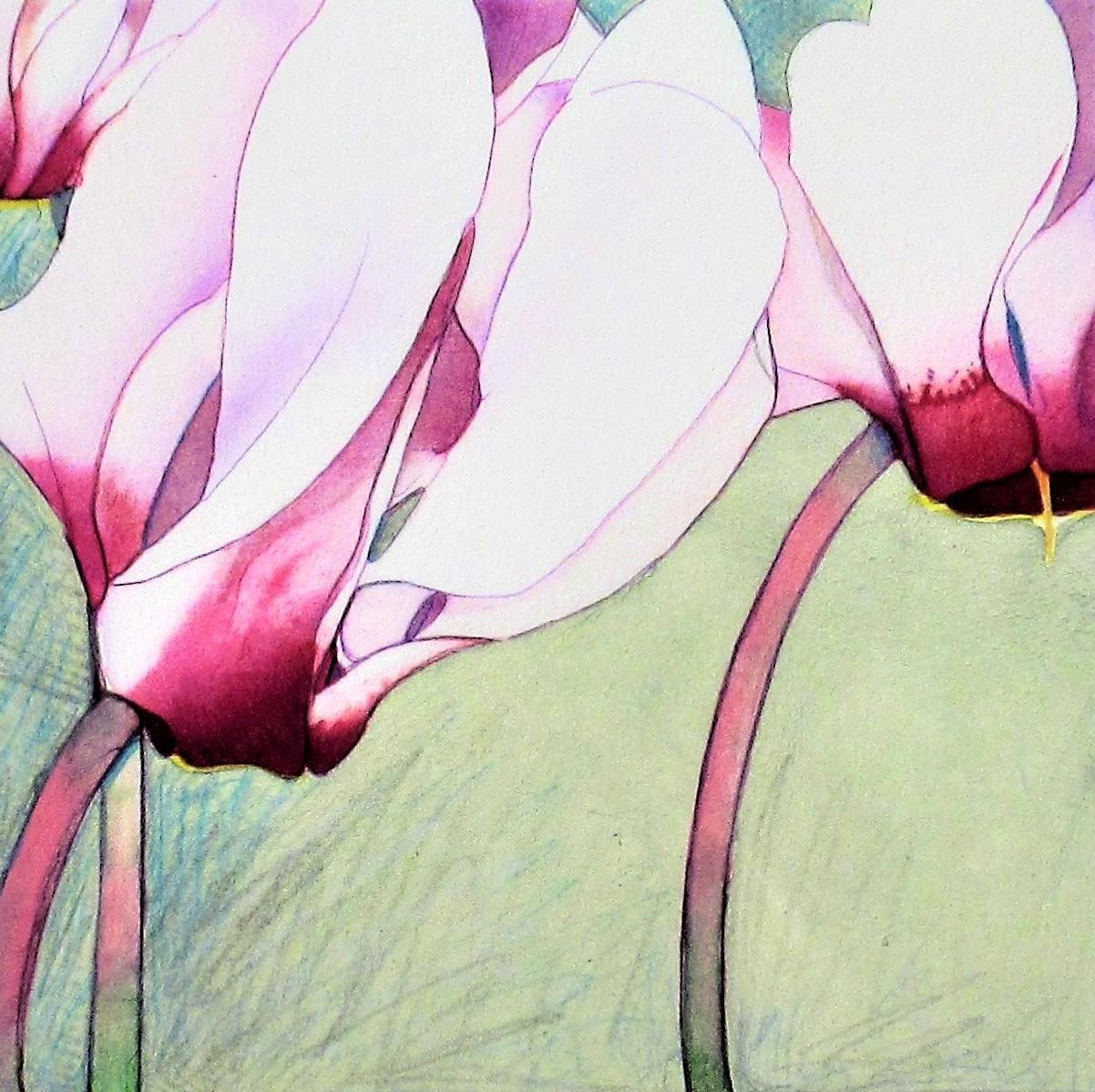 Cyclamen (Amerikanischer Realismus), Print, von Gary Bukovnik