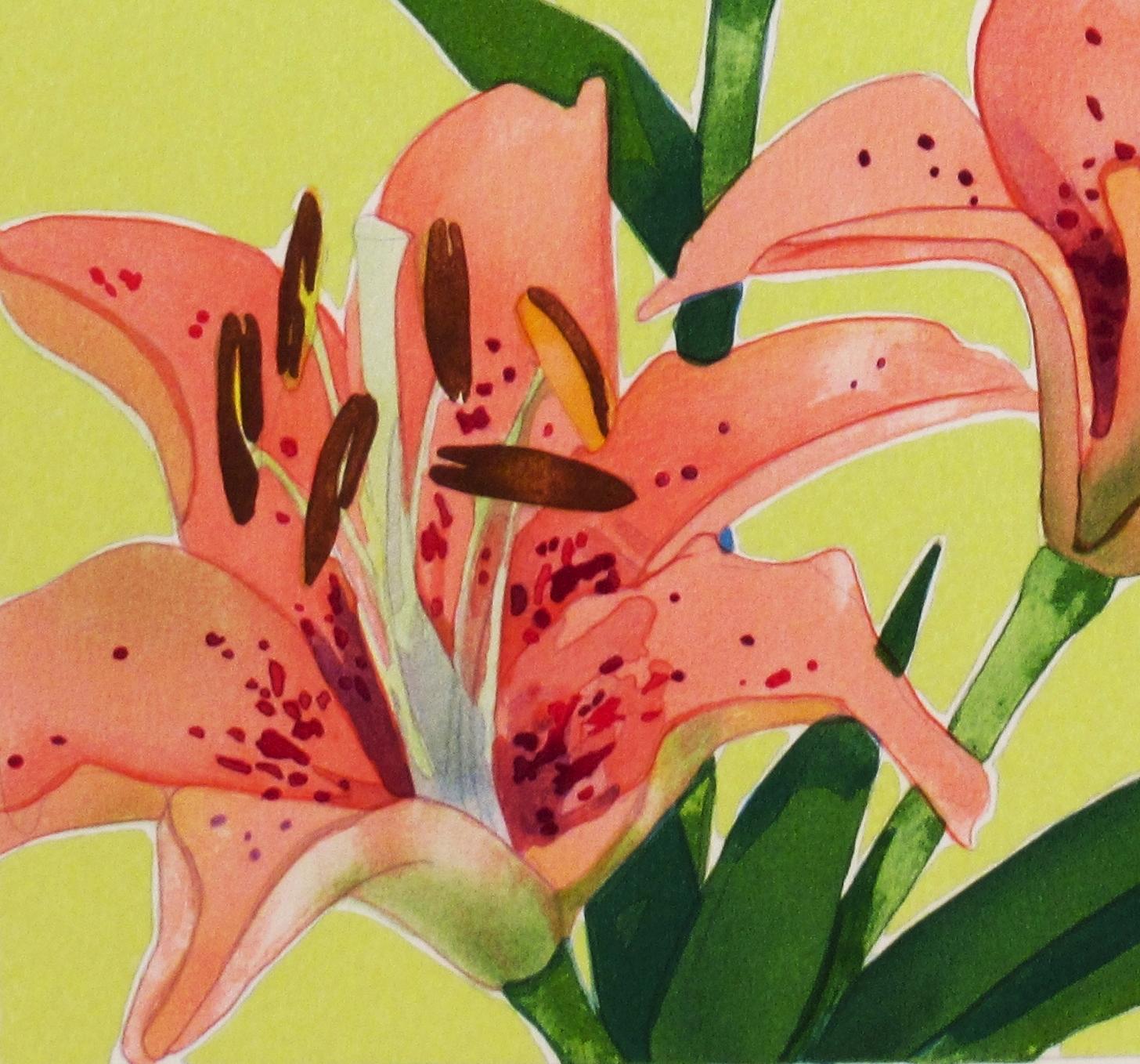 Lys tigré - Beige Still-Life Print par Gary Bukovnik