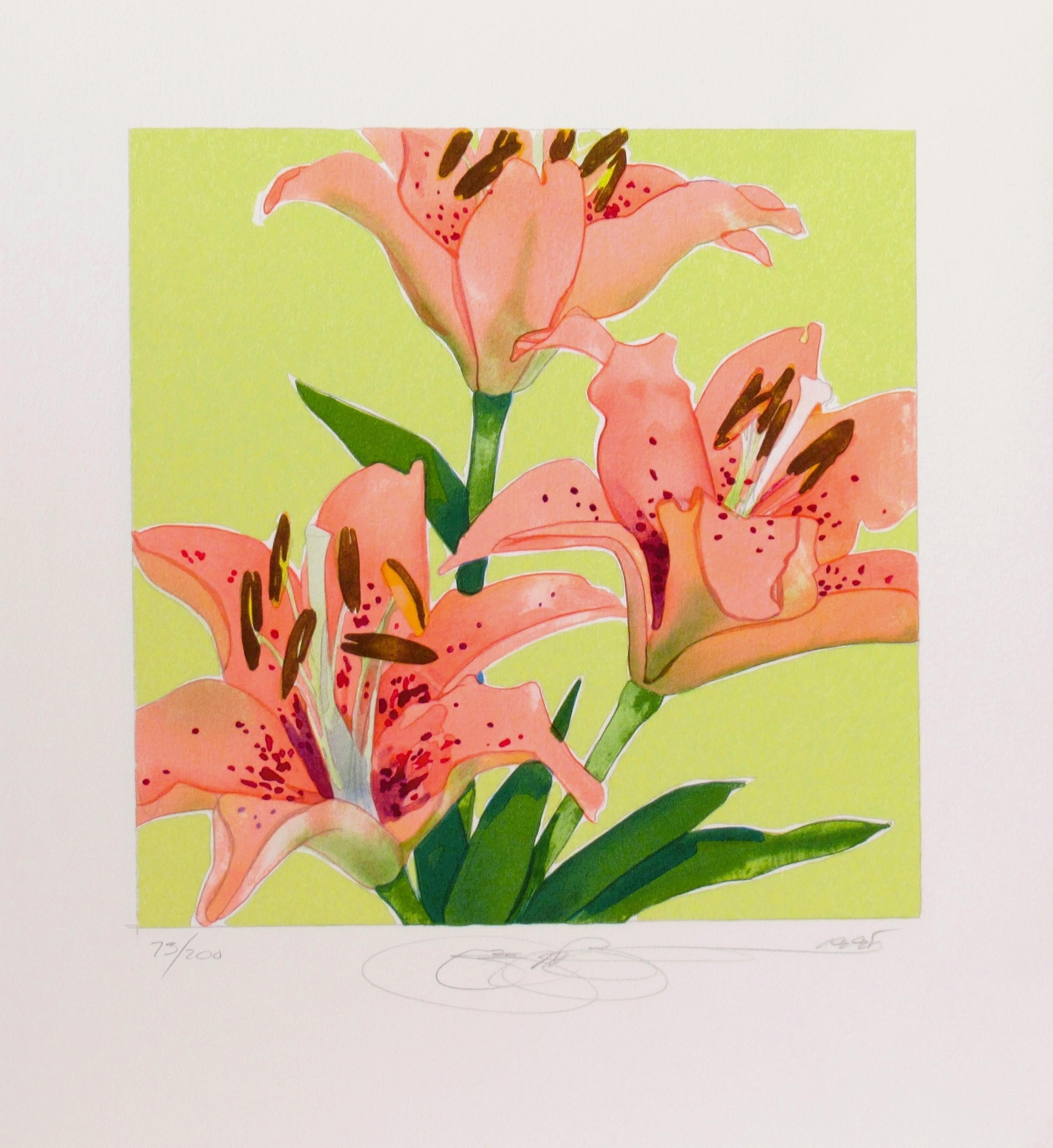 Gary Bukovnik Figurative Print - Tiger Lily