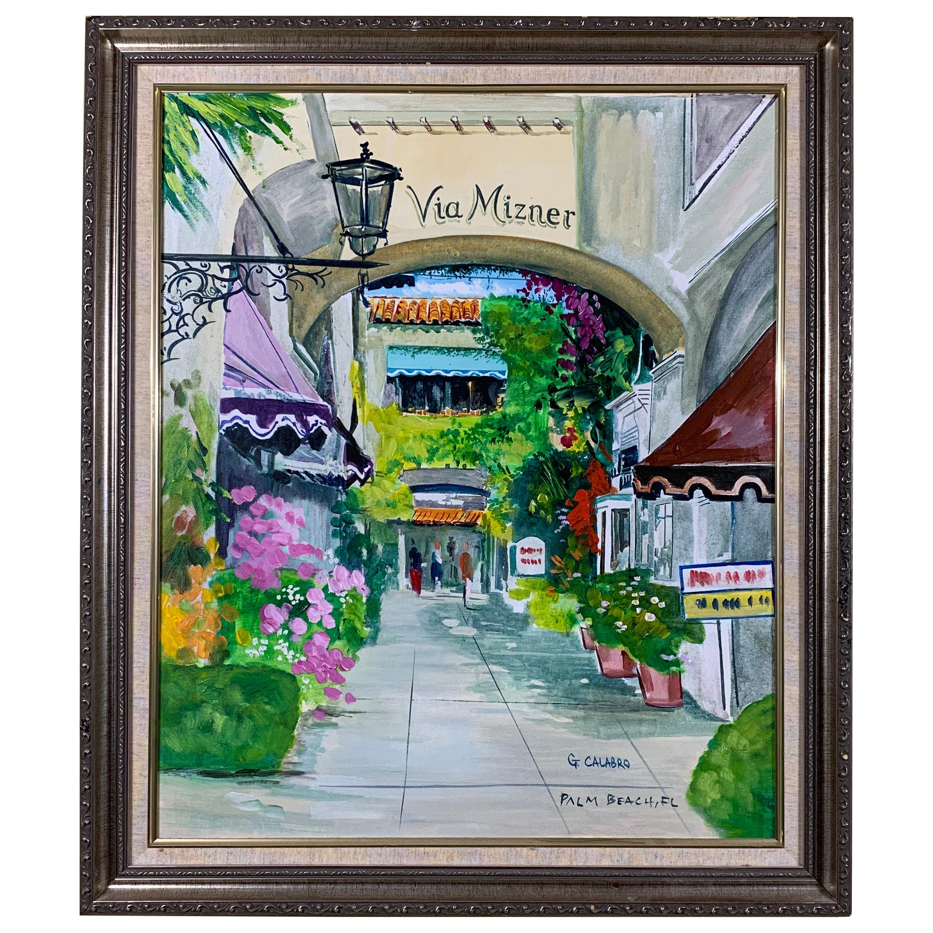 Peinture de Gary Calabria Via Mizner en vente