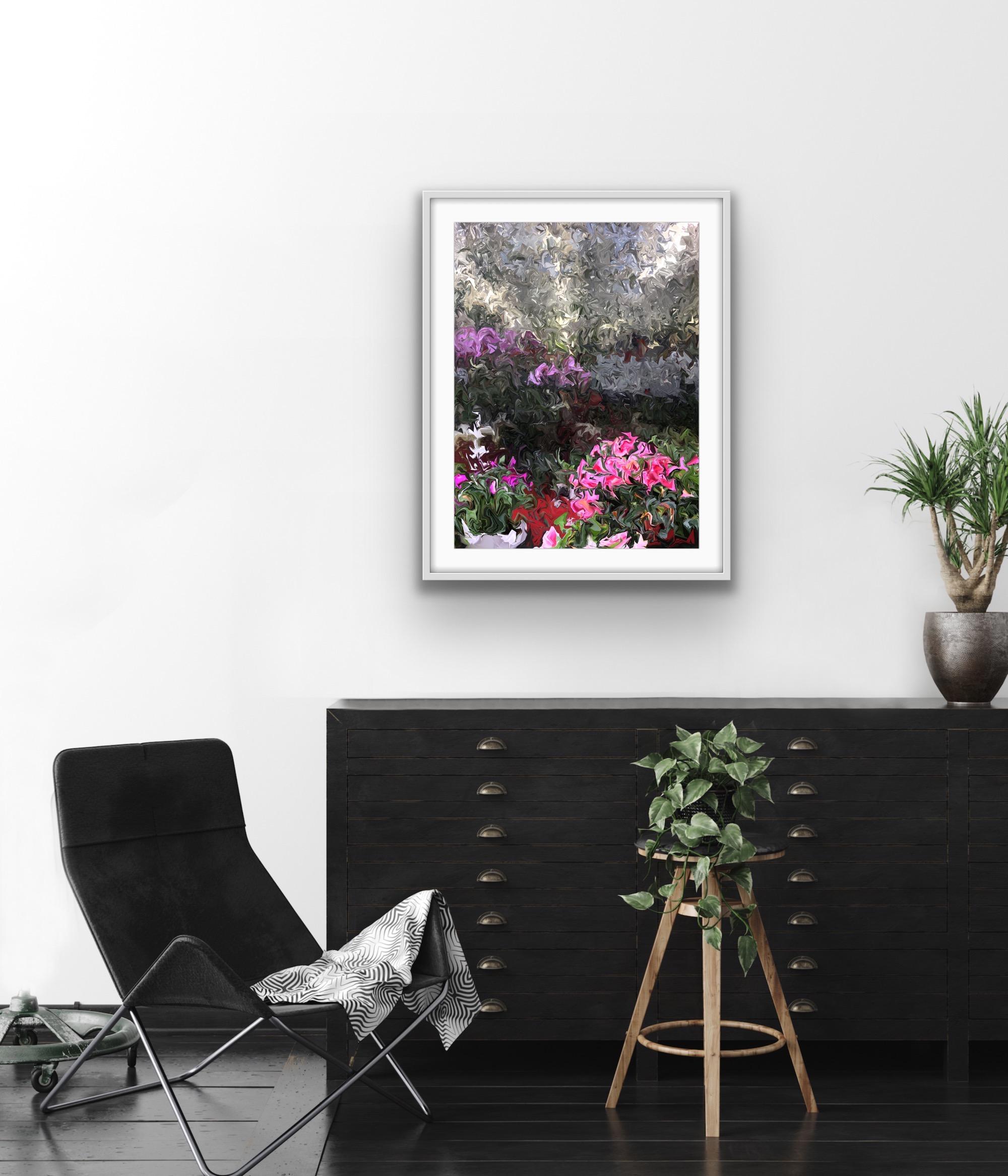 Azaleas and Orchids, 2018, digitally manipulated photograph, signed For Sale 1