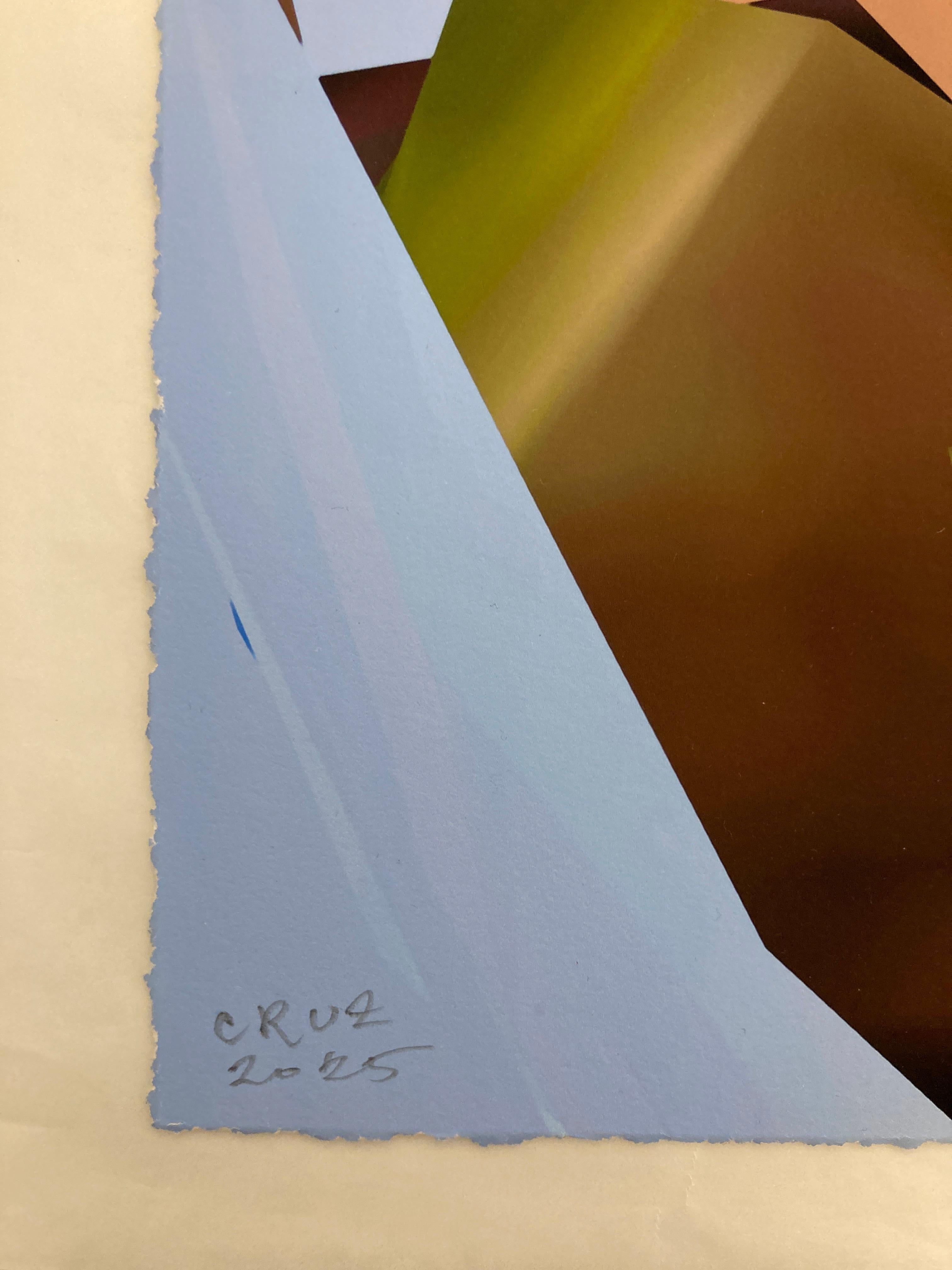 Kadushi I Shelu, 2025, Curacao, Unique pigment print, digitally made by hand - Print by Gary Cruz